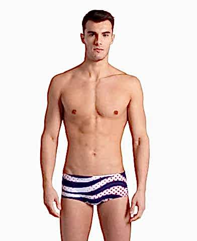 MENS ARENA MULTI STRIPES SWIM LOW WAIST/NAVY ERKEK MAYOSU