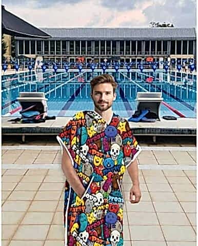 Tude Unisex Havlu Panço Yüzücü Yarış Antrenman Hav