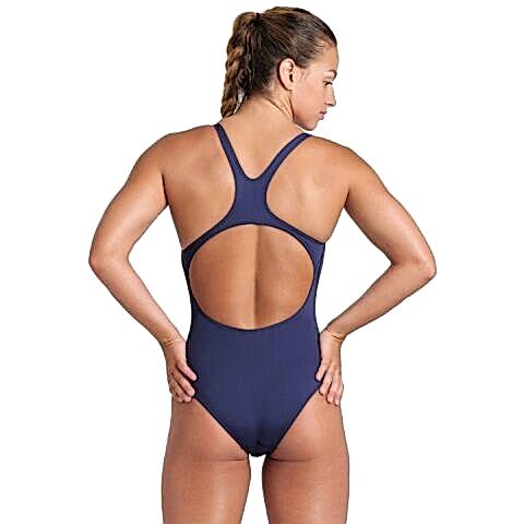 WOMENS TEAM SWIMSUIT SWIM PRO SOLID L/NAVY
