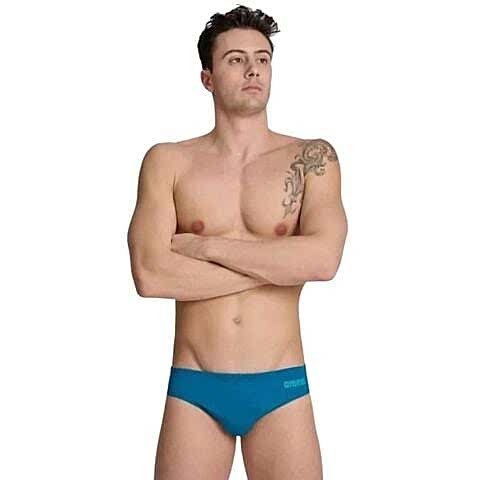 MENS TEAM SWIM BRIEF SOLID/BLUE COSMO