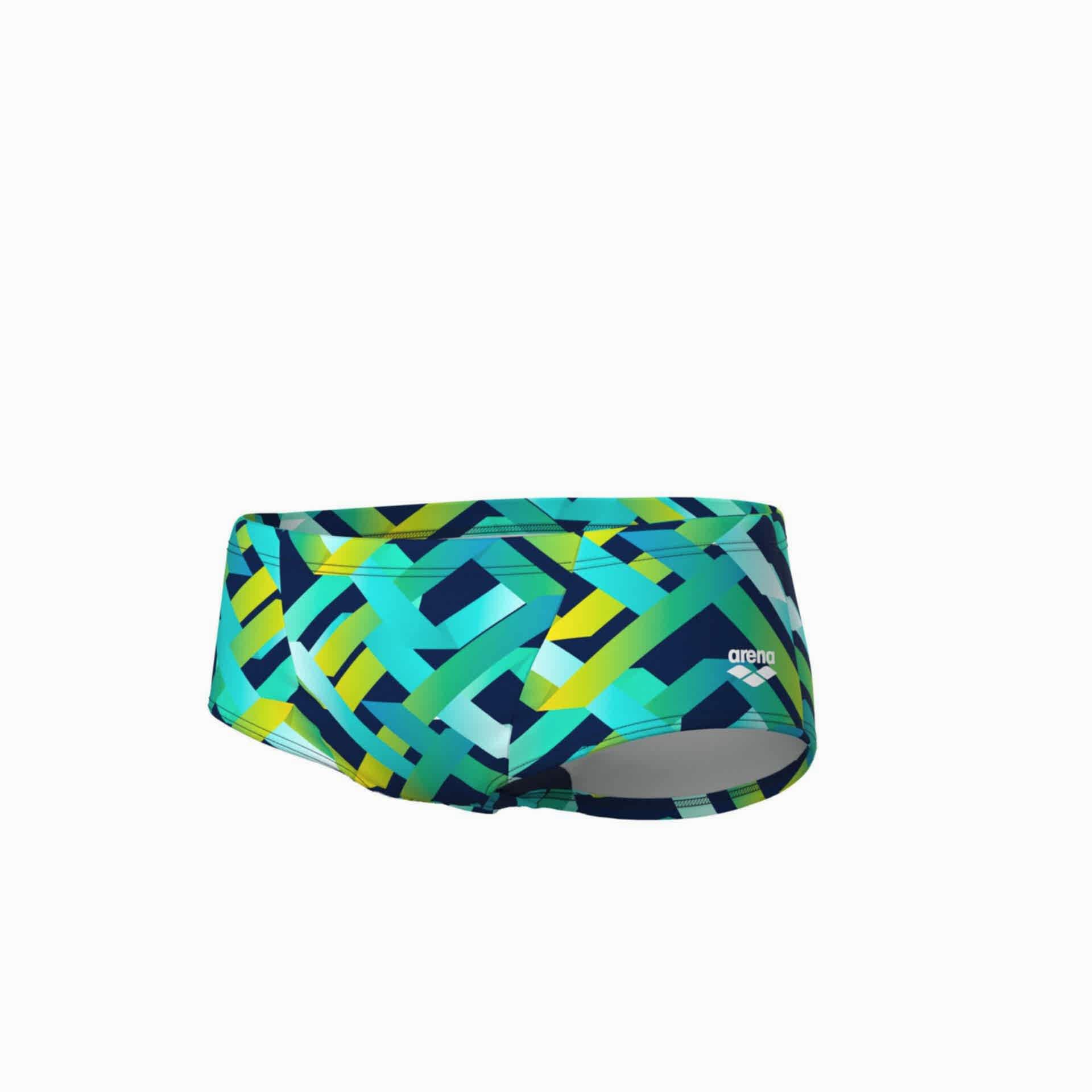 M Arena Texture Swim Low Wait short navy multi