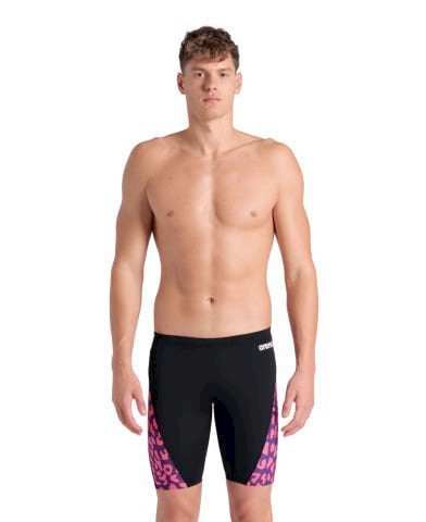MENS ARENA PRINTED SWIM JAMMER LE/LEOPARD-BLACK FUSCHIA MULTI ERKEK MAYOSU