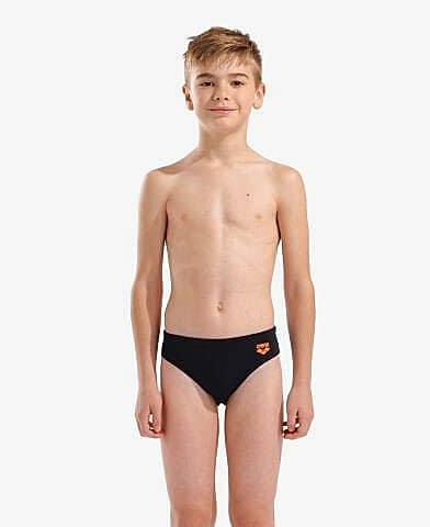 B Arena Bright Swim Briefs BLACK-TEAM ORANGE