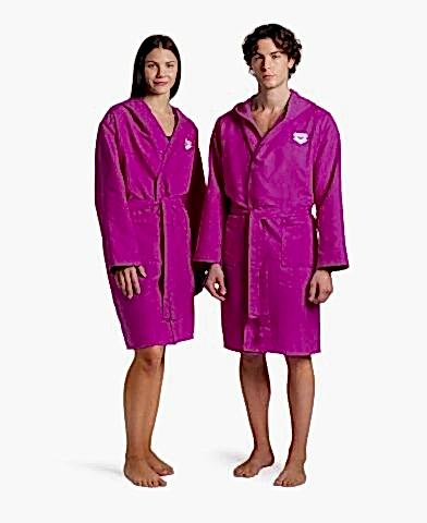 ARENA COMPACT MICROFIBER ROBE SHOCKING PINK-WHITE