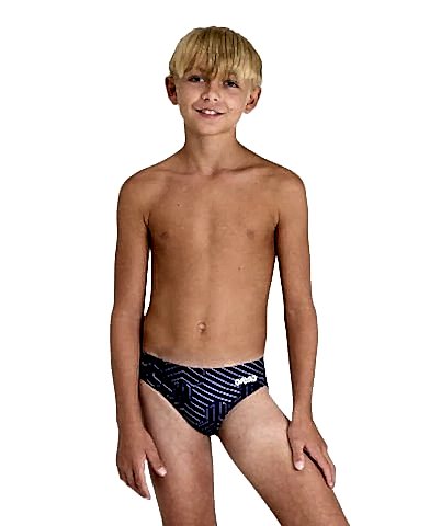BOY'S ARENA KIKKO PRO SWIM BRIEFS ERKEK ÇOCUK YÜZÜCÜ MAYOSU / NAVY-MULTI