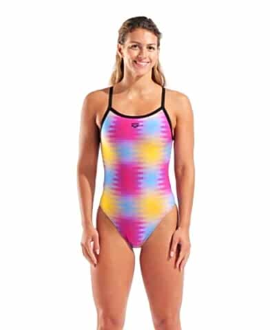 W ARENA GRADIENT SWIMSUIT CHALLENGE BACK PINK MULT