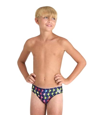 BOY'S ARENA CARNIVAL SWIM BRIEFS ERKEK ÇOCUK YÜZÜCÜ MAYOSU /NAVY-MULTI