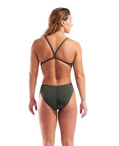WOMENS TEAM SWIMSUIT CHALLANGE SOLID/DARK SAGE-SHO