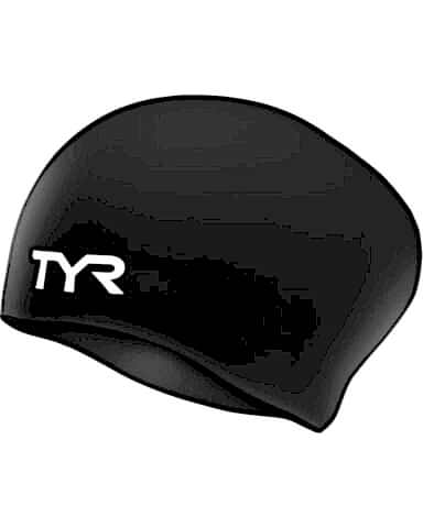 TYR WRINKLE FREE LONG HAIR SILICONE CAP BLACK
