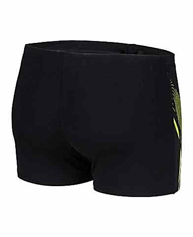 MENS SWIM SHORT GRAPHIC ERKEK YÜZÜCÜ MAYOSU /BLACK-SOFT GREEN