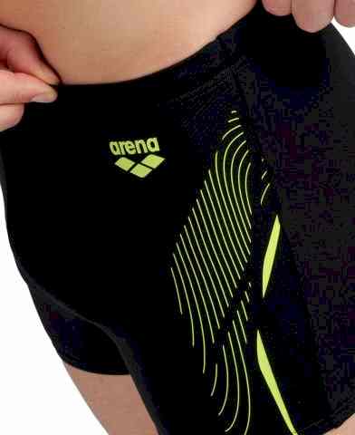 MENS SWIM SHORT GRAPHIC ERKEK YÜZÜCÜ MAYOSU /BLACK-SOFT GREEN