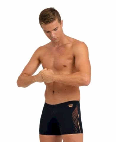 MENS SWIM SHORT GRAPHIC ERKEK YÜZÜCÜ MAYOSU /BLACK-NESPOLA