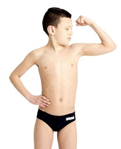 BOYS TEAM SWIM BRIEFS SOLID/BLACK ERKEK ÇOCUK SLİP MAYO