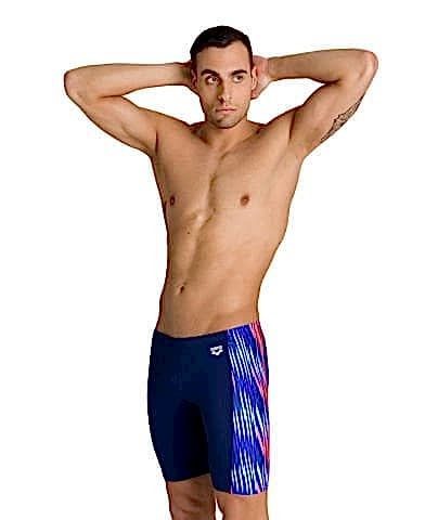 M SPEED STRIPES JAMMER ERKEK YÜZÜCÜ MAYOSU/NAVY-MULTI RED