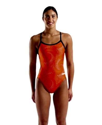 W ARENA FIREFLOW SWIMSUIT CHALLANGE BACK BLACK ORA