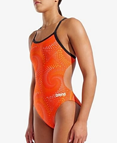 W ARENA FIREFLOW SWIMSUIT CHALLANGE BACK BLACK ORA