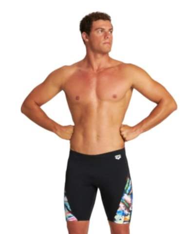 M COLOURFULL PAINTINGS JAMMER ERKEK YÜZÜCÜ MAYOSU/ BLACK-MULTI