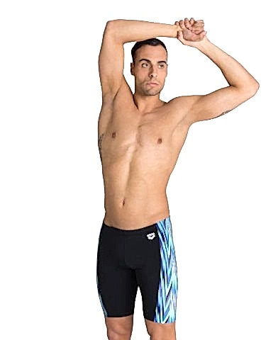 M SPEED STRIPES JAMMER ERKEK YÜZÜCÜ MAYOSU/BLACK-MULTI GREEN