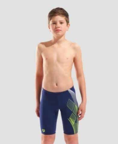 BOY'S ARENA SEA WATER SWIM JAMMER/NAVY-ARCTIC LIME