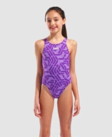 GIRL'S ARENA ESCAPE SWIMSUIT SWIM TECH L/PURPLE