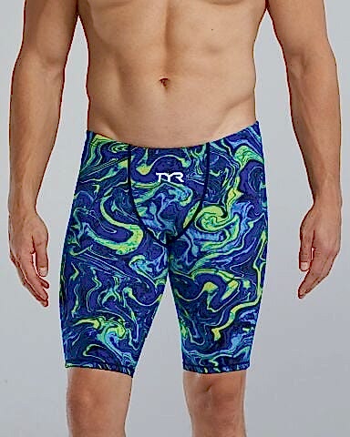 TYR M THRESHER JAMMER HYPERBLITZ BLUE-GREEN erkek yarış mayosu