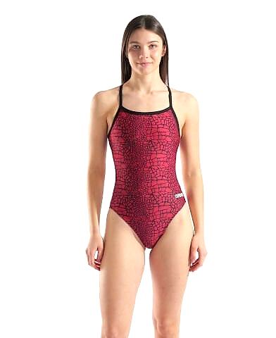 W ARENA SNAKESKIN SWIMSUIT CHALLANGE BACK BLACK RE