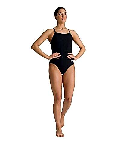 Arena Womens Team Swimsuit Light Drop Solid FL Siyah