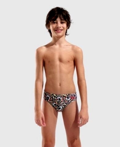 BOYS ARENA FUN SKULLS SWIM BRIEF ERKEK ÇOCUK MAYOS