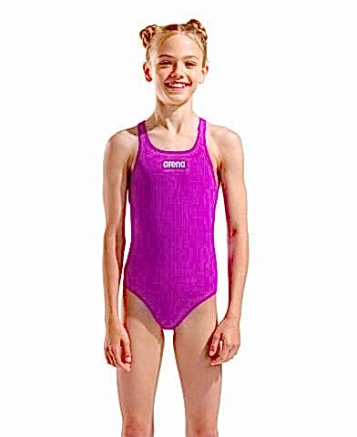 Arena Girls Team Swimsuit Swim pro Solid Fuşya Kız Çocuk Mayosu