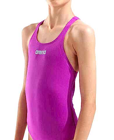Arena Girls Team Swimsuit Swim pro Solid Fuşya Kız Çocuk Mayosu