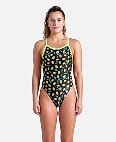 WOMENS ARENA OLIVES XCRISS CROSS BACK FUNNY PRINTS Kadın Mayosu