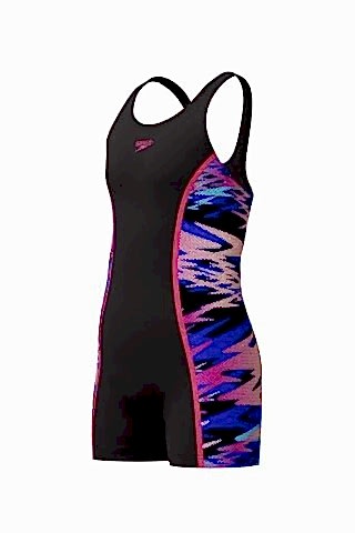Girls Hyperboom Splice Muscleback Legsuit Black/Pi