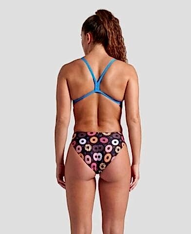 WOMENS ARENA DONUTS CHALLANGE BACK FUNNY PRINTS kadın mayosu