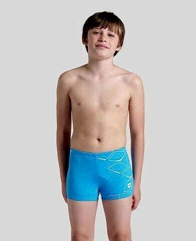 BOY'S ARENA LOSANGE GRAPHIC SWIM SHORT/TURQUOISE