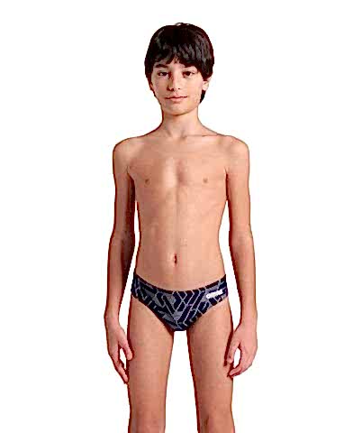 BOYS ARENA ESCAPE SWIM BRIEFS/BLACK-TEAM BLACK ERKEK ÇOCUK MAYOSU