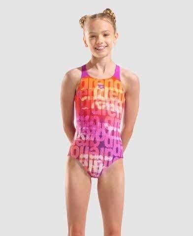 G ARENA MULTICOLOURS V BACK / PINK MULTI VERY FUSCHIA KIZ ÇOCUK MAYOSU