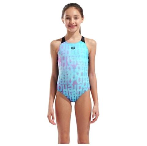 G ARENA MILTICOLOURS V BACK/WATER MULTI BLACK KIZ ÇOCUK MAYOSU