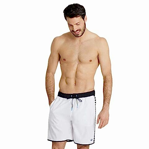 ICONS TEAM STRIPE UNISEX BERMUDA /WHITE