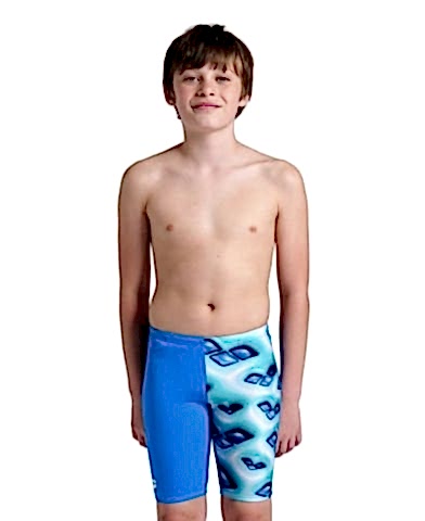BOYS ARENA LOGO GRAPHIC SWIM JAMMER/BLUE RIVER-WATER MULTI ERKEK ÇOCUK MAYOSU