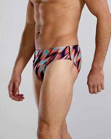 TYR Men's Brief - Disarray/ ORANGE MULTI erkek mayosu