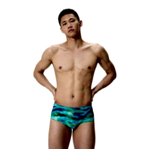 Speedo Mens Printed 13.5 cm Brief - Turquoise / Green erkek mayosu