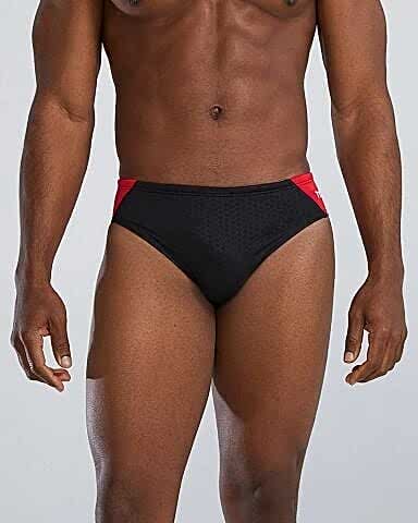 TYR Durafast Elite® Men's Blade Splice Brief BLACK-RED erkek mayosu
