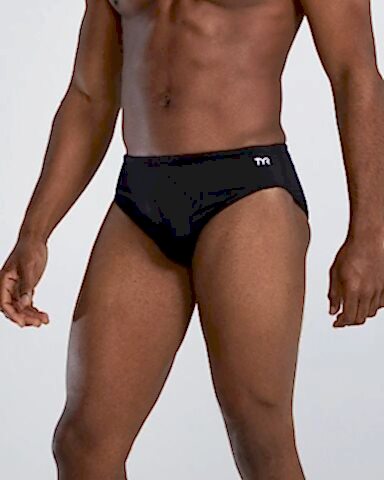 TYR Durafast Elite® Men's Brief Swimsuit - Solid/Black erkek mayosu