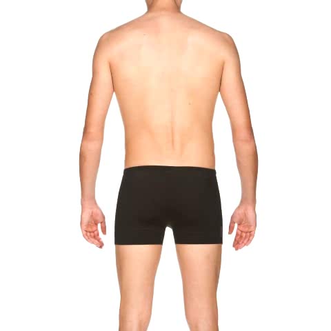 M SOLID SHORT ERKEK YÜZÜCÜ MAYOSU  / BLACK-WHITE