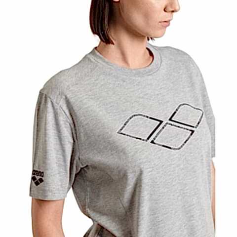 ARENA TSHIRT LOGO COTTON/MEDIUM GREY HEATHER-MULTI