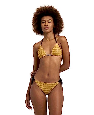 W ARENA 50TH GOLD BIKINI TRIANGLE/GOLD MULTI BLACK - YÜZÜCÜ BİKİNİSİ