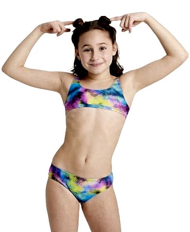 GIRL'S BIKINI TOP ALLOVER KIZ ÇOCUK BİKİNİ / MULTICOLOR