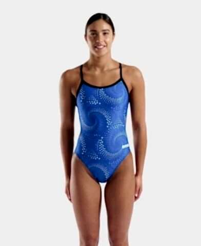 WOMEN'S ARENA FIREFLOW SWIMSUIT CHALLENGE BACK/TEAM ROYAL