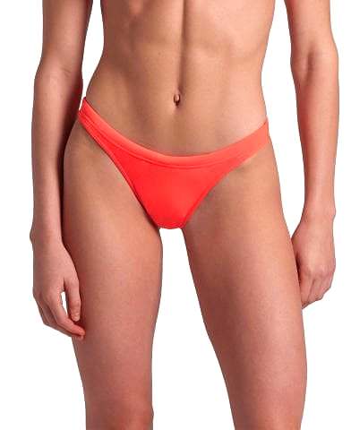 WOMENS TEAM SWIM BOTTOM SOLID/BRIGHT CORAL BIKINI