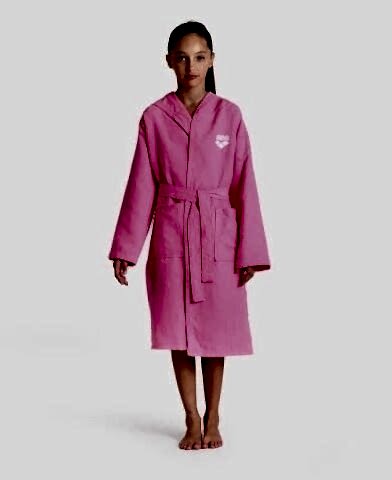 ARENA ZEAL JR ROBE/SHOCKING PINK-WHITE ÇOCUK BORNOZU